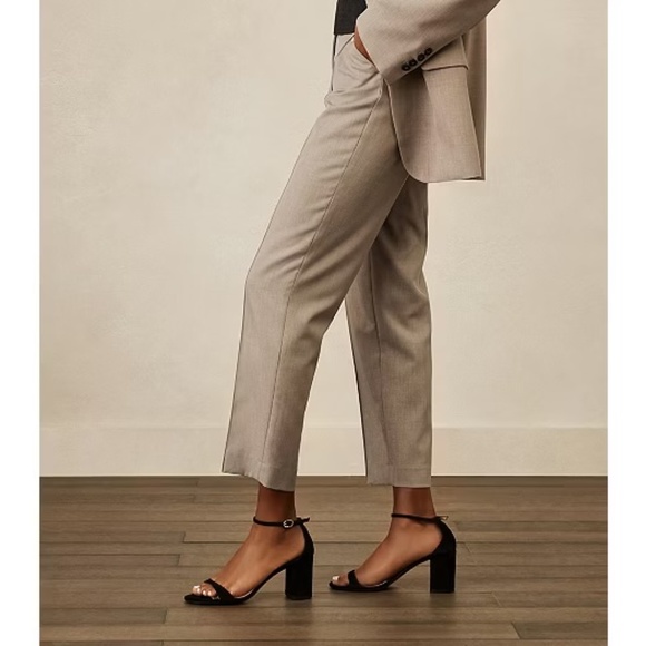 Stuart Weitzman Black Suede Nudist Block 75 Heels Size 7.5 M Fall ~ Classic! - Picture 1 of 7